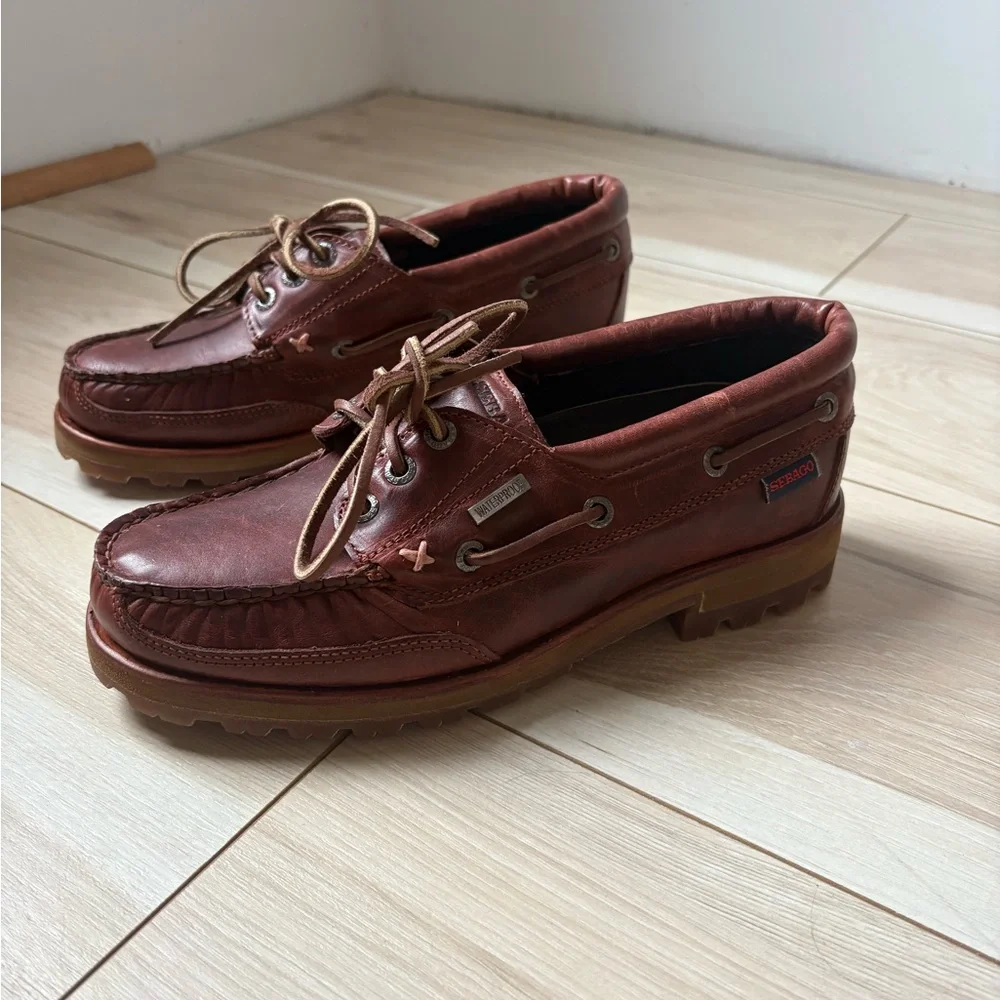 Classic Women’s Boat Shoes in Brown Leather Sebago - Picture 2 of 4